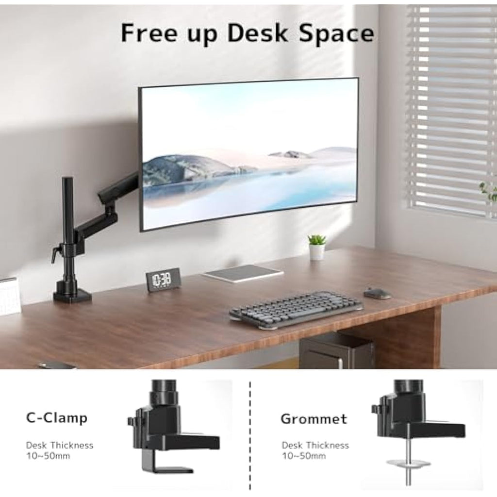 PUTORSEN Heavy Duty Monitor Arm | 17-40" Aluminium Desk Mount