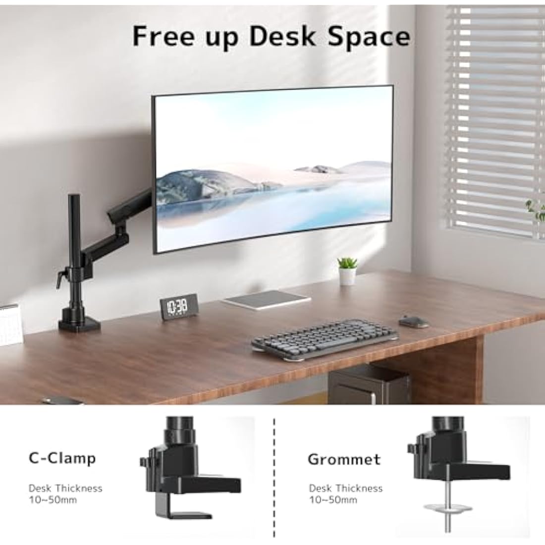 PUTORSEN Heavy Duty Monitor Arm | 17-40" Aluminium Desk Mount