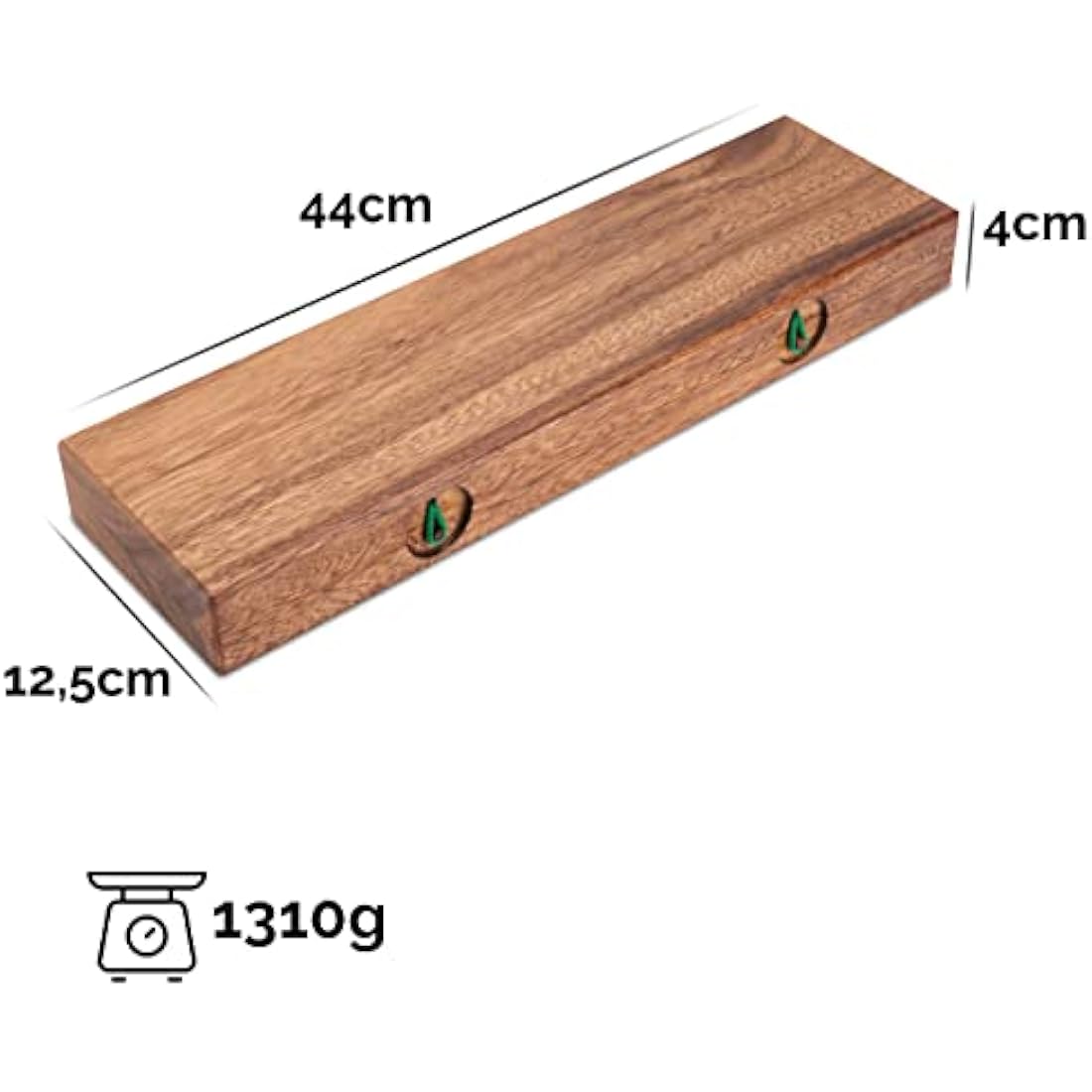 LOGOPLAY Kalaha Bohnenspiel aus Samena-Holz inkl. 75 Edelsteinen