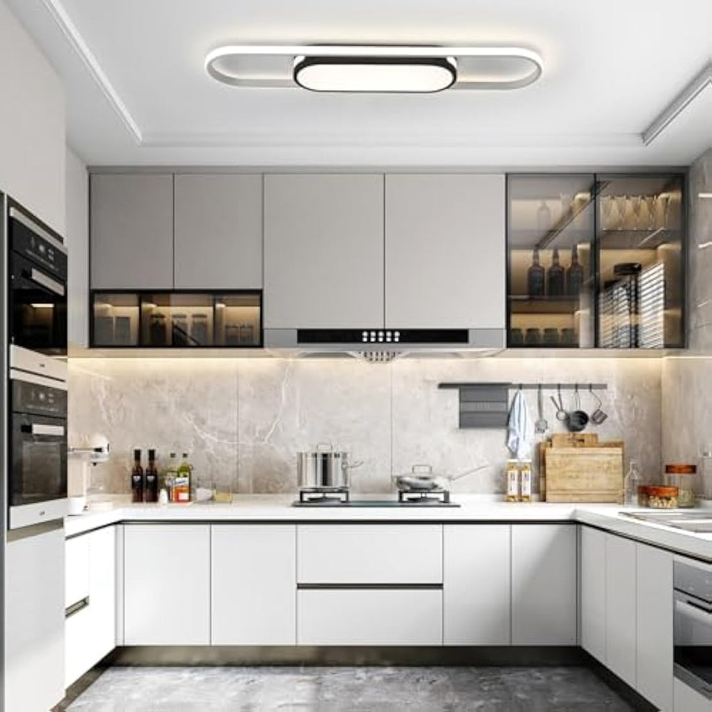Oninio Modern LED Ceiling Light – 80cm Dimmable Linear Lamp with Remote