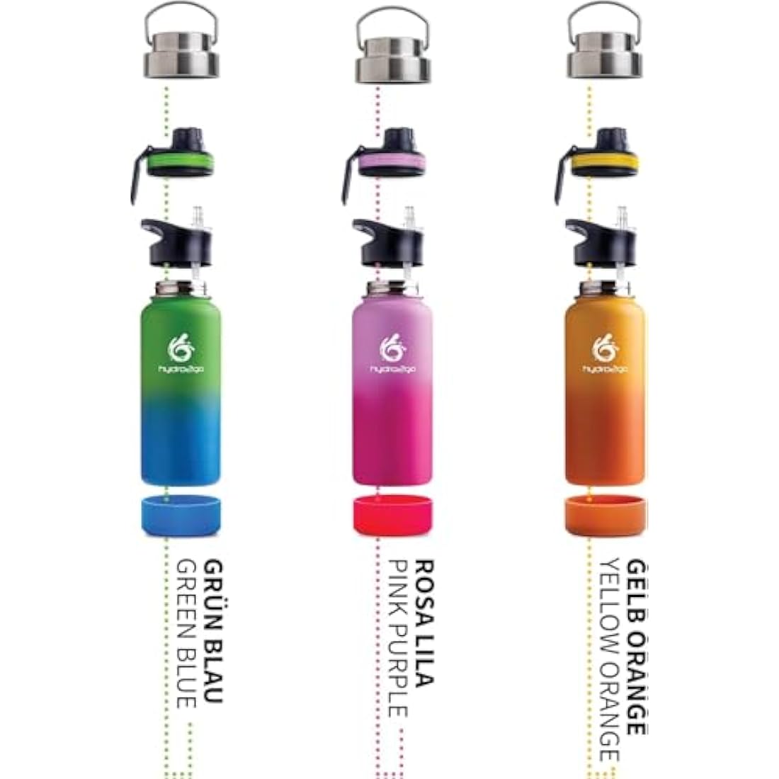 hydro2go Insulated Stainless Steel Water Bottle | 950ml Leak-Proof Mug