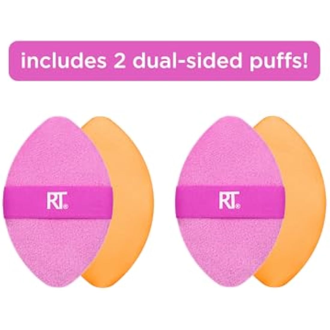 Real Techniques Miracle 2-In-1 Powder Puff – Dual-Sided, 2 Count