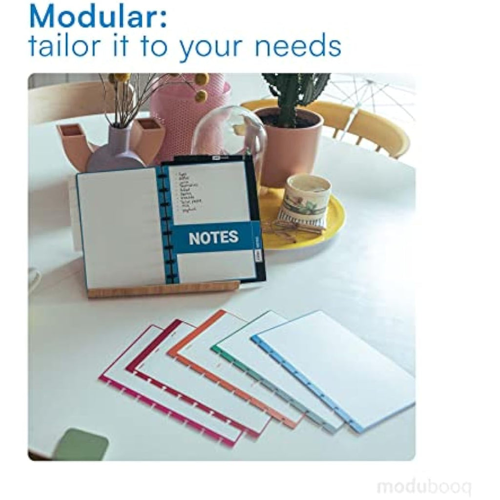 Modubooq A5 Reusable Smart Notebook – Modular Discbound Lined Pages
