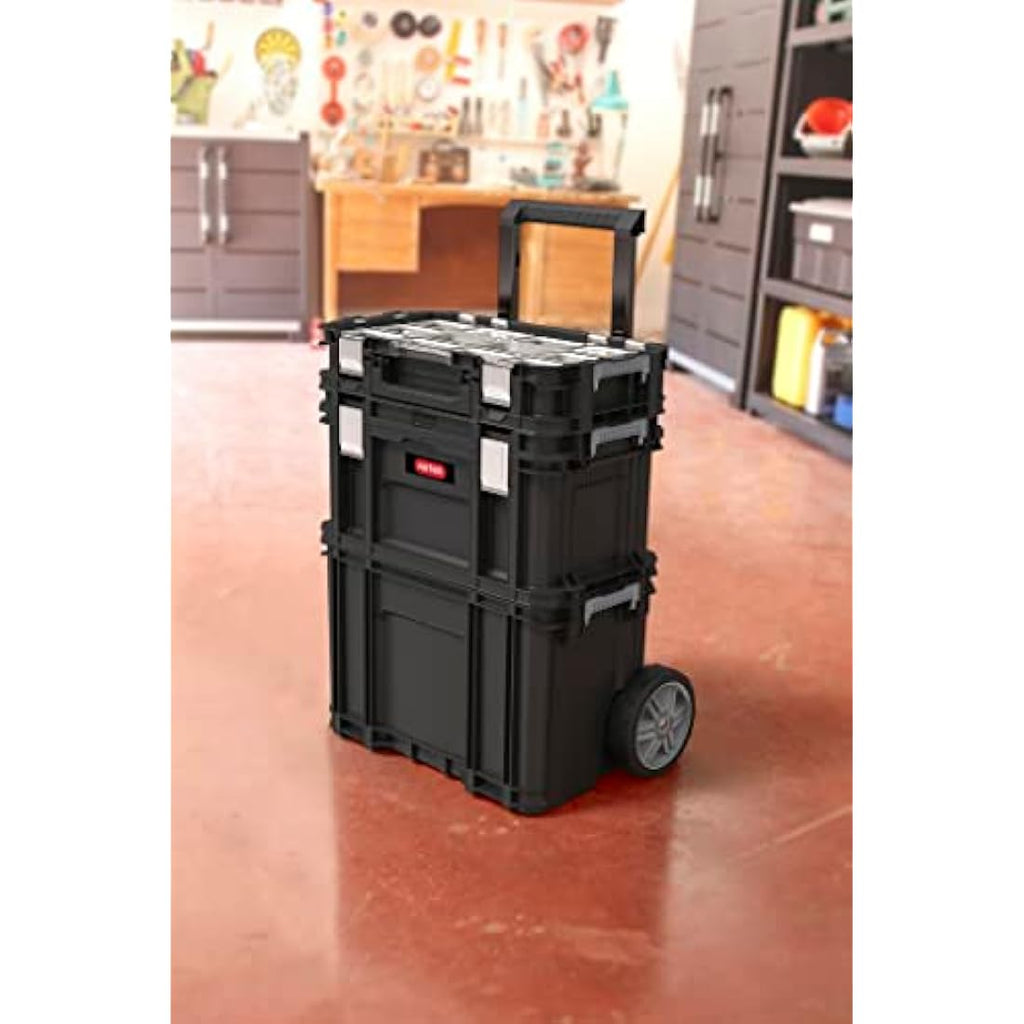 Keter Connect Mobile Workbench – Modular Tool Trolley with Wheels