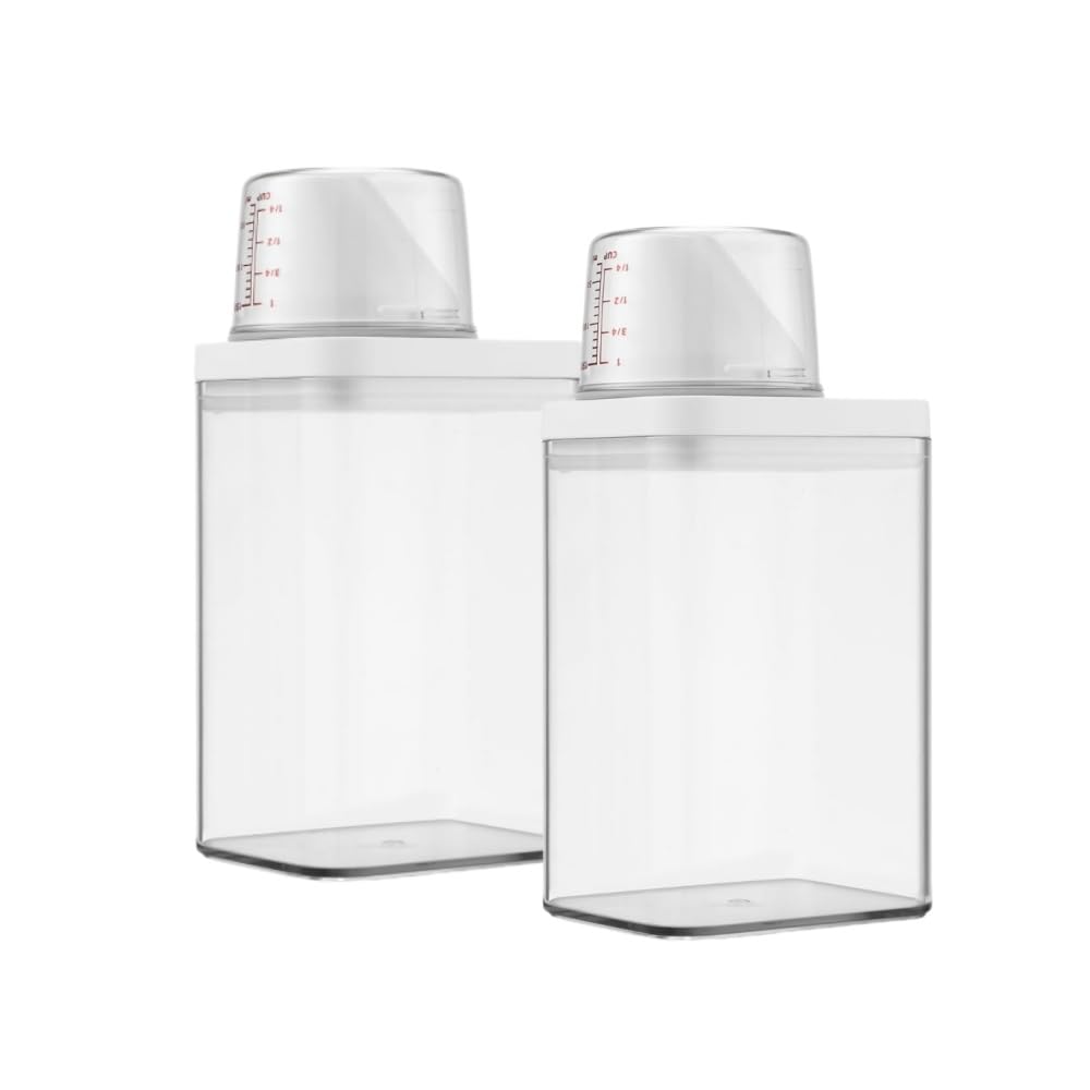 1100ml Washing Powder Storage Box | 2-Pack Detergent Dispenser