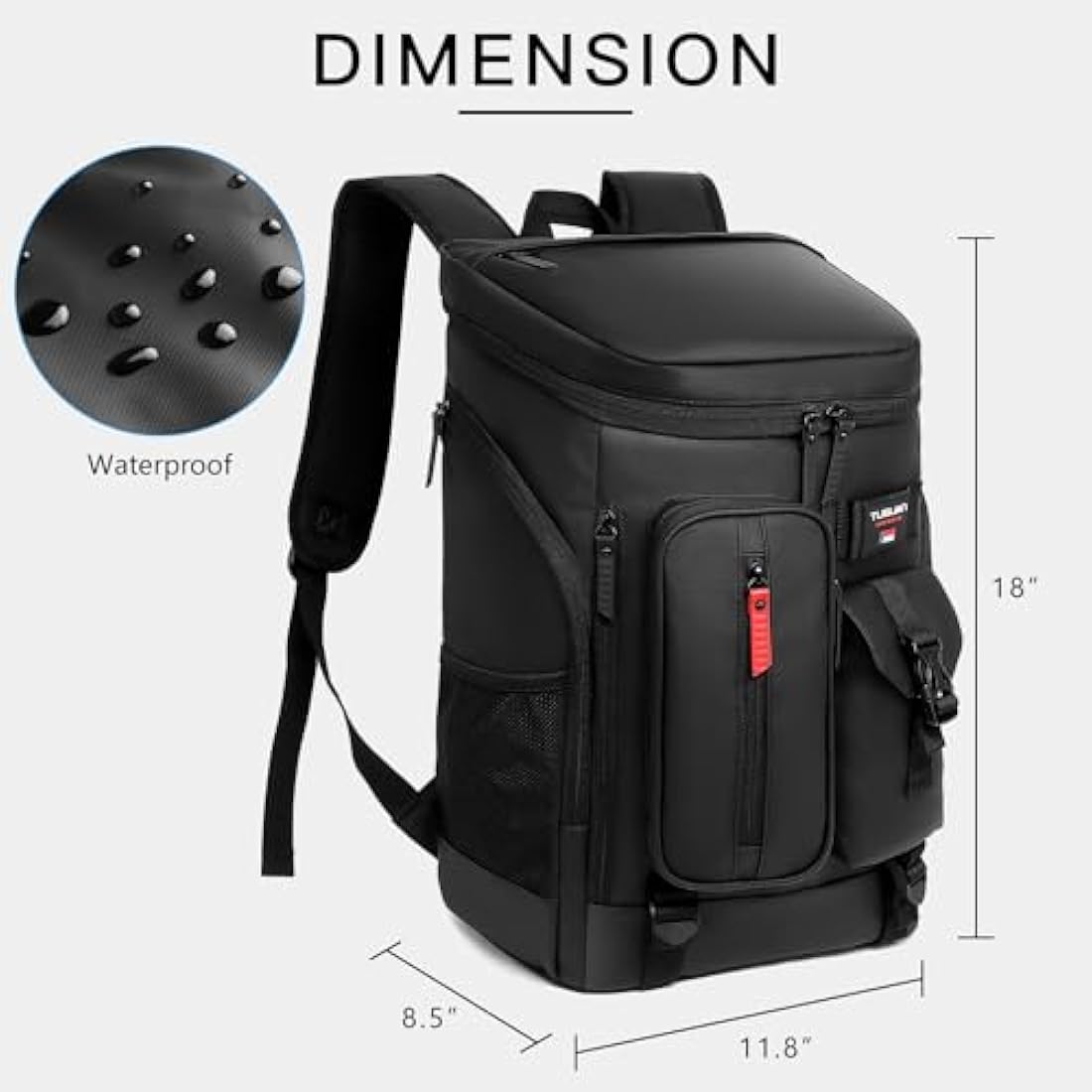 TUGUAN 30L Insulated Cooler Backpack | 36-Can Leak Proof Thermal Rucksack