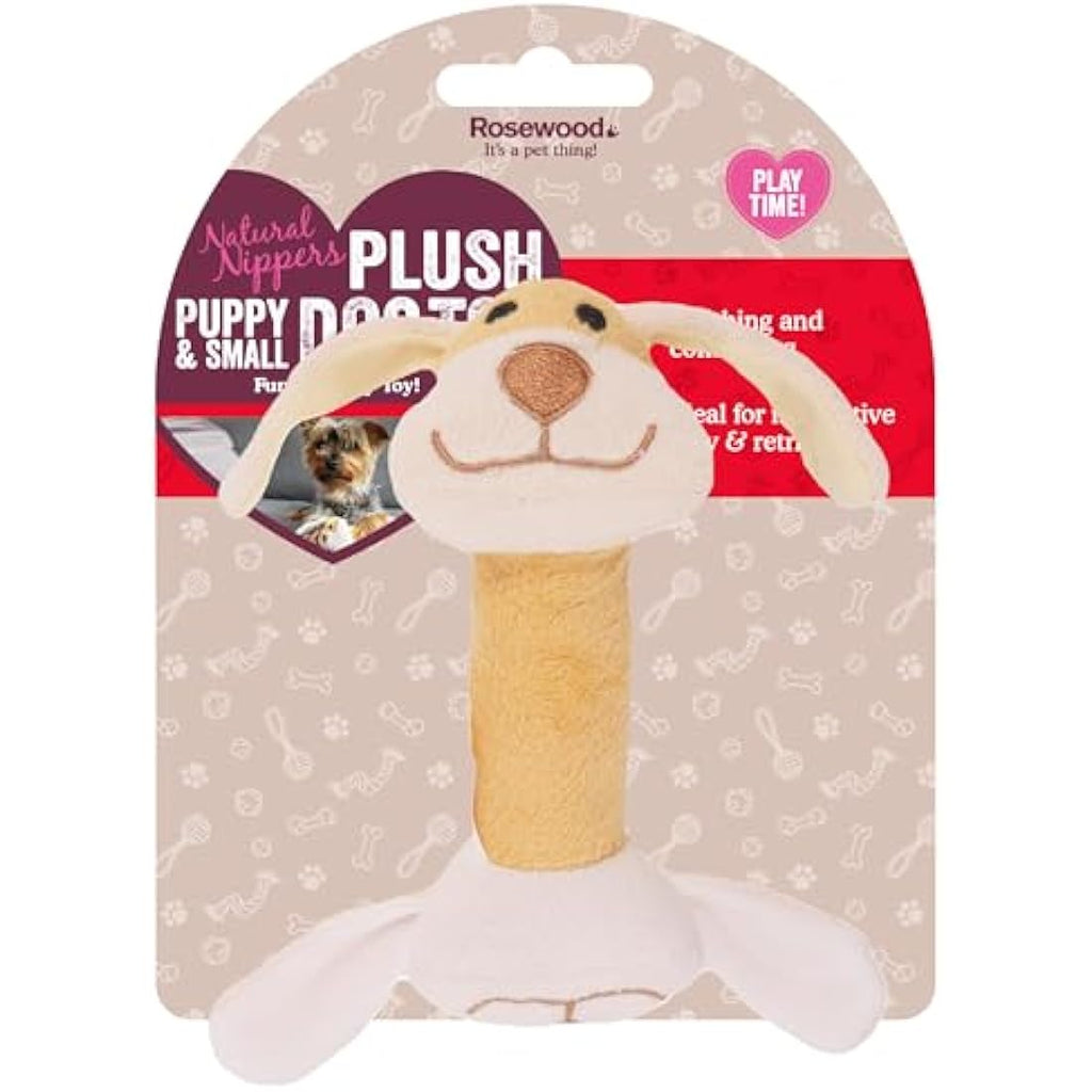 Rosewood Dog Natural Nippers Cuddle Plush Toy for Puppies and Dogs