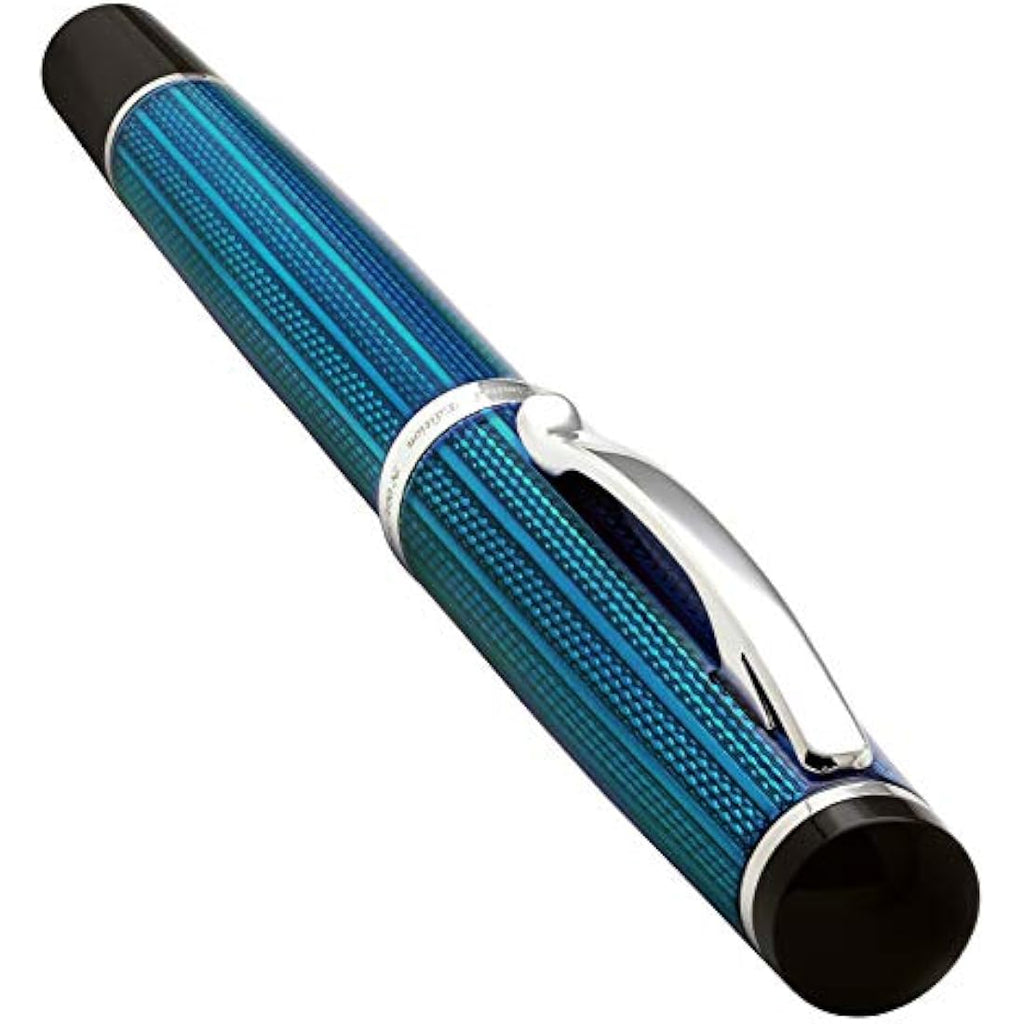 Xezo Incognito Rollerball Pen – Deep Blue Lacquer & Platinum Plating