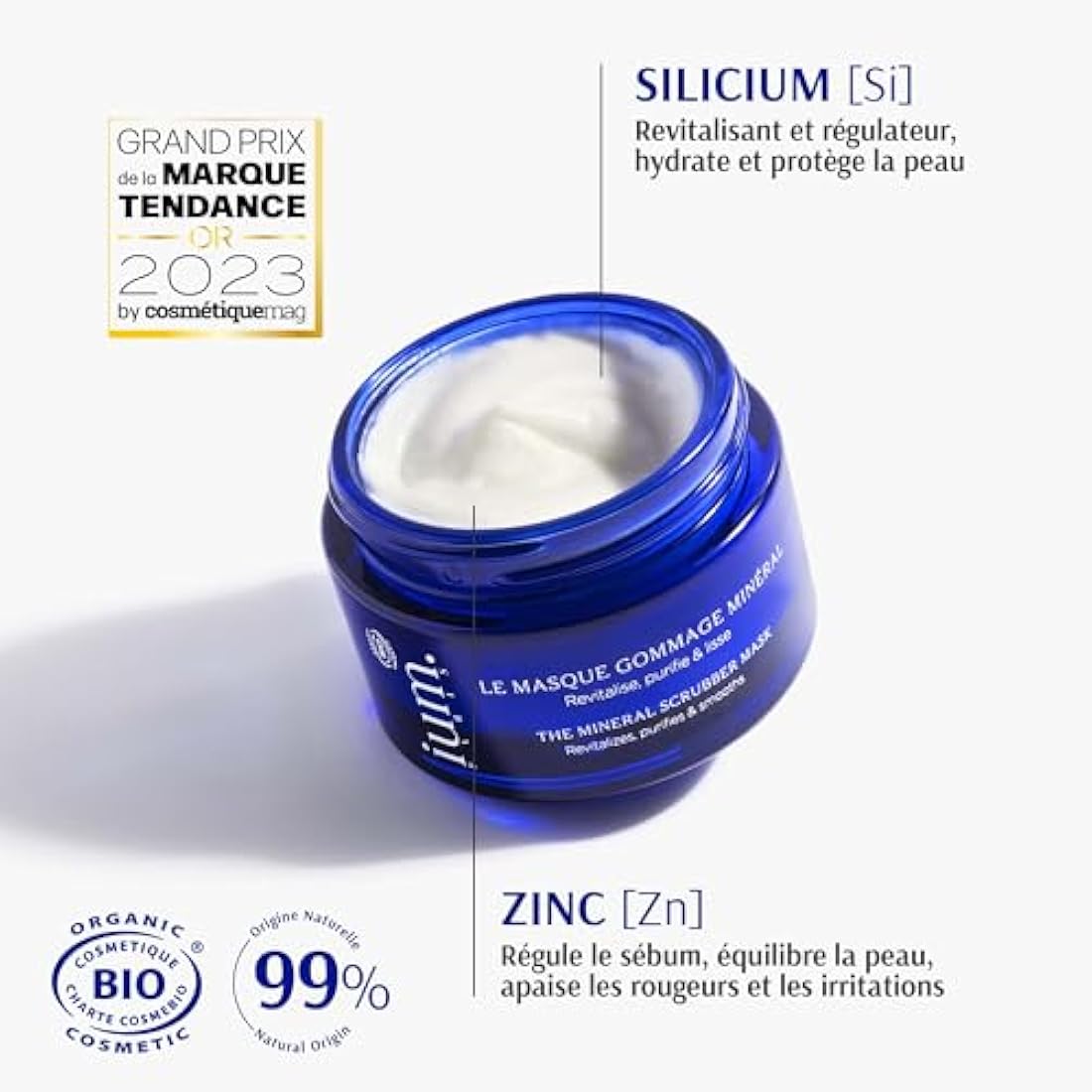 IUM Paris 2-in-1 Face Mask & Exfoliating Scrub | Organic & Vegan - 50ml