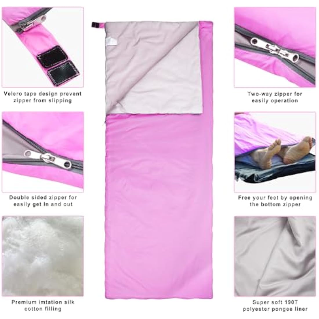 Agemore Lightweight Envelope Sleeping Bag – Ultra-Light Camping Gear