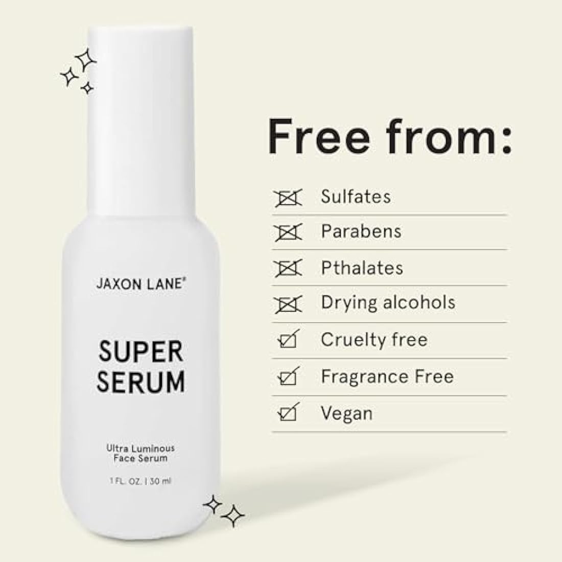 Jaxon Lane Super Serum – Anti-Aging Niacinamide & Bakuchiol Face Serum