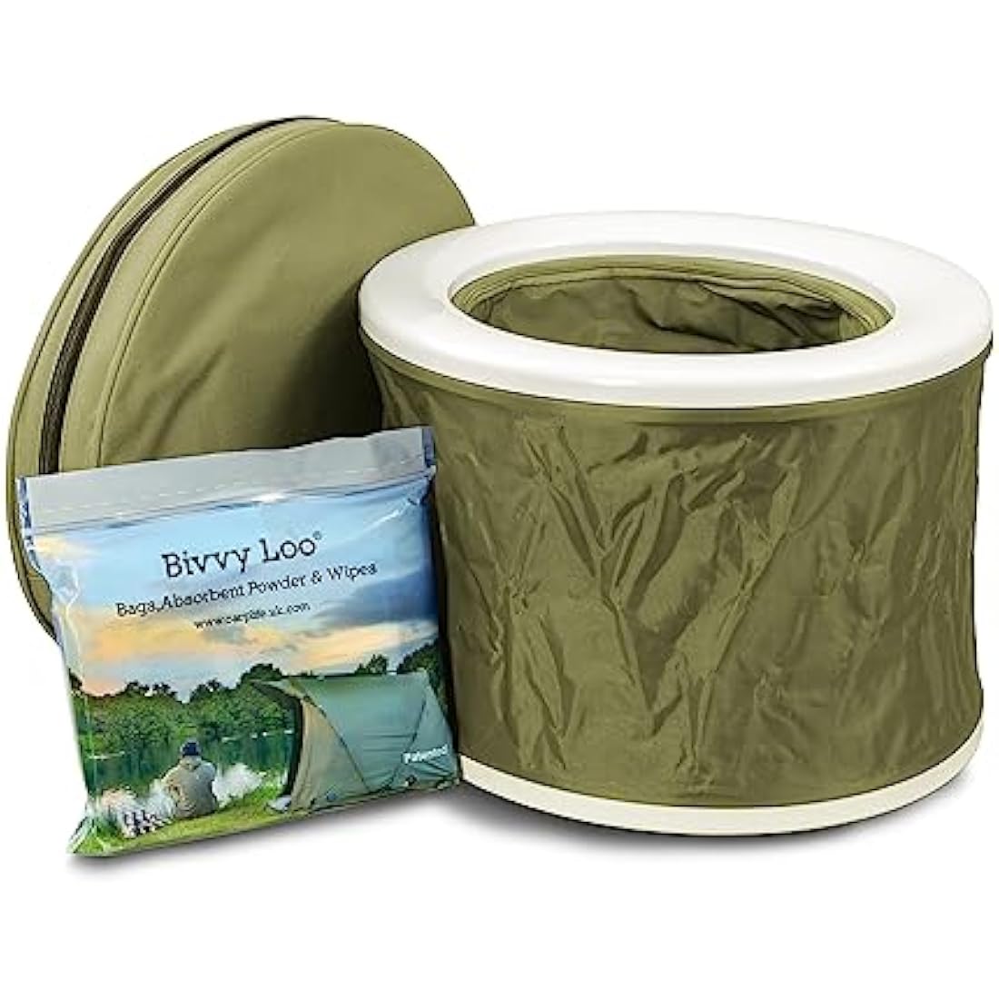 Bivvy Loo Portable Camping Toilet – Foldable Steel Frame, 150kg (Green)