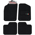 Fiat 500 (2013-2020) Tailored Black Car Mats - 500 Logo