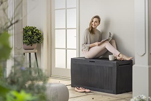 Keter Comfy Outdoor Storage Box – 270L Weatherproof Deck Chest