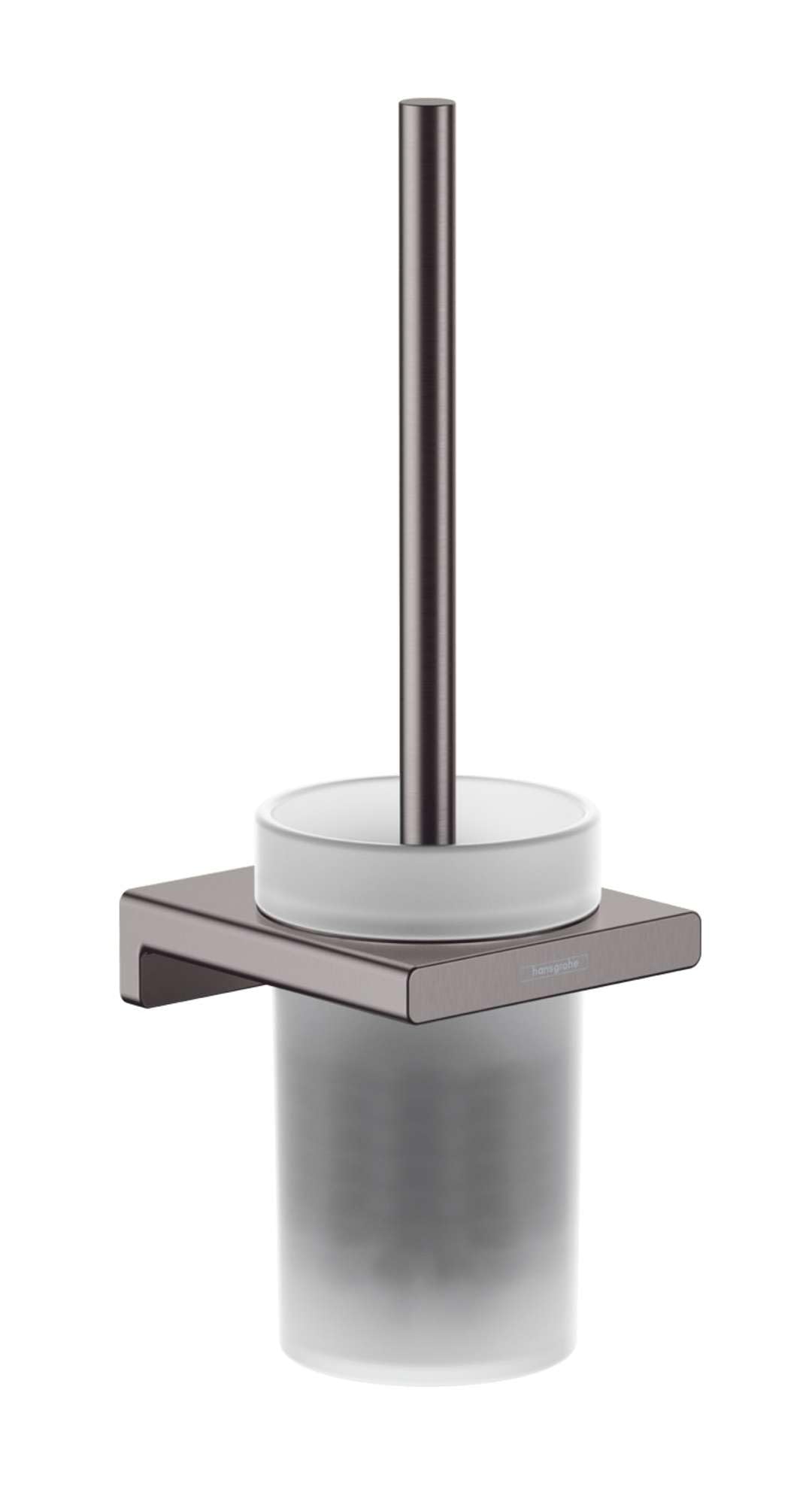 hansgrohe AddStoris Wall-Mounted Toilet Brush Holder - Brushed Black Chrome