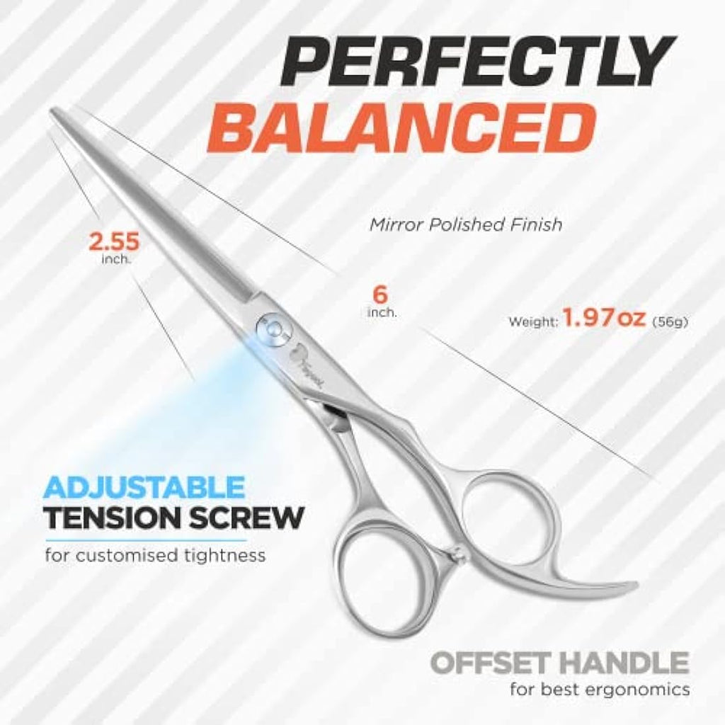Fagaci Professional Hairdressing Scissors – 6" 440C Steel Hair Shears