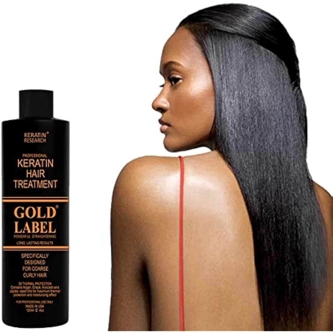 Gold Label Professional Keratin Treatment for Coarse & Curly Hair – 240ml