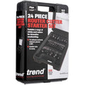 Trend 24-Piece Router Bit Set | 1/4-Inch Shank Tungsten Carbide Cutters