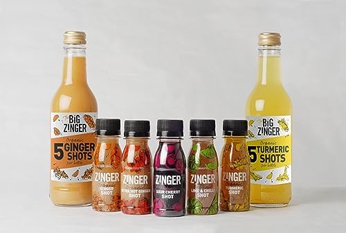 Zinger Organic Ginger Shots - 6x330ml Plant Based Pressed Juice