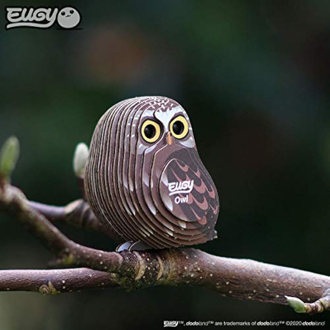 EUGY Owl 3D Paper Puzzle – Eco-Friendly Cardboard DIY Animal Figure