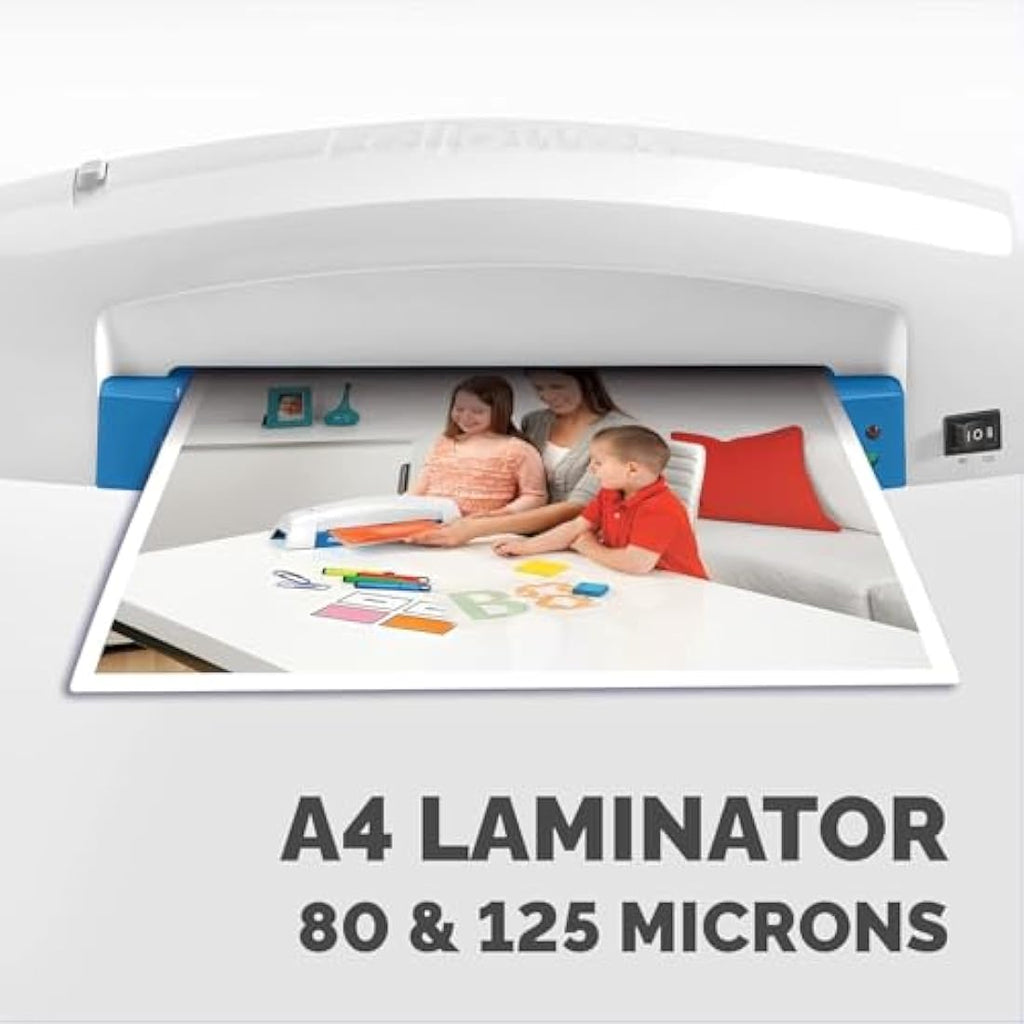 Fellowes Lunar+ A4 Home Laminator | 125 Micron Jam-Free Machine, Blue
