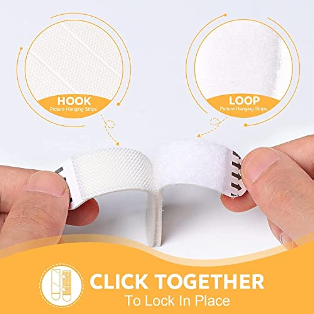 Sinnsally Heavy Duty Picture Hanging Strips | Damage Free Adhesive, 32 Pairs