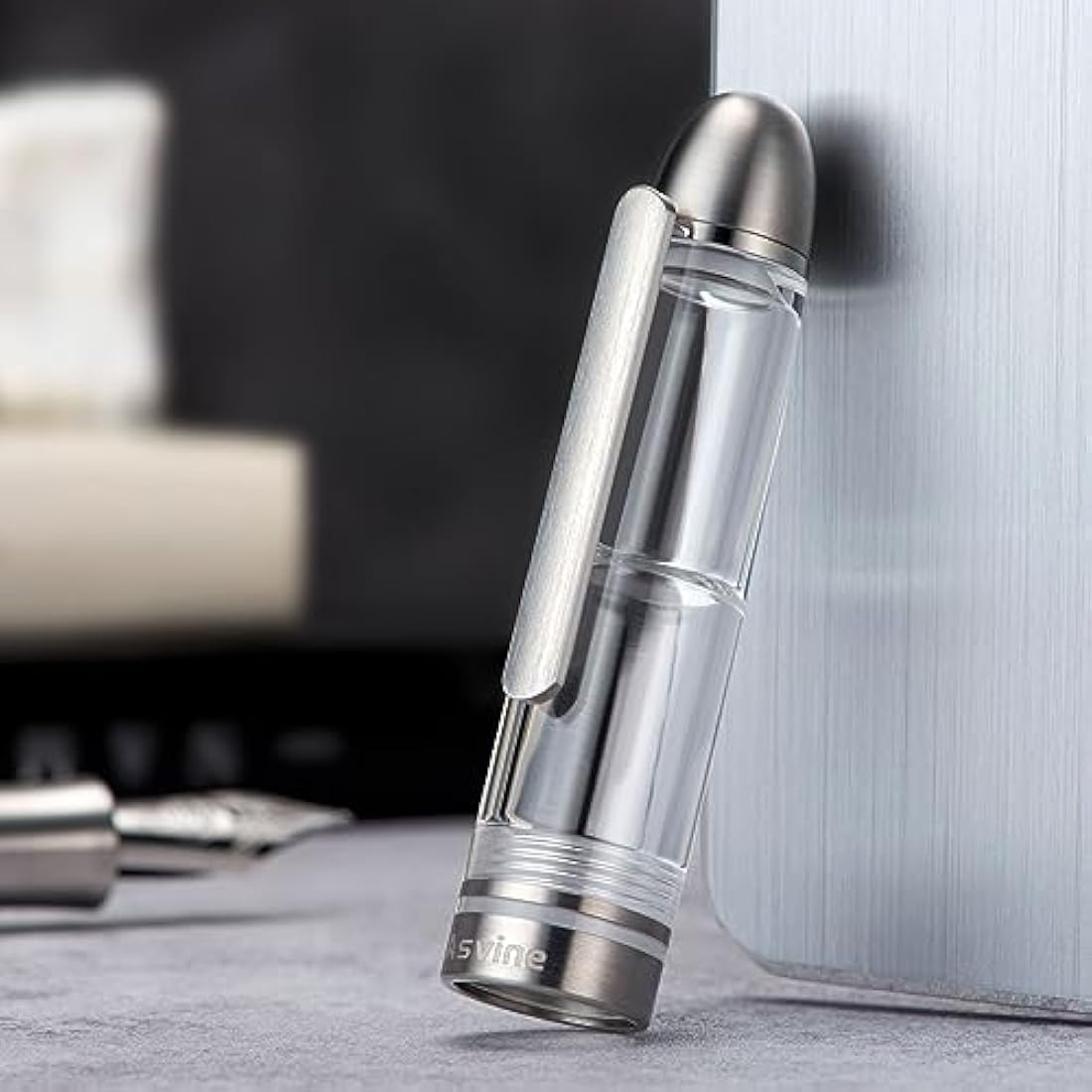 Asvine P36 Titanium Fountain Pen | Piston Filling Acrylic Fine Nib