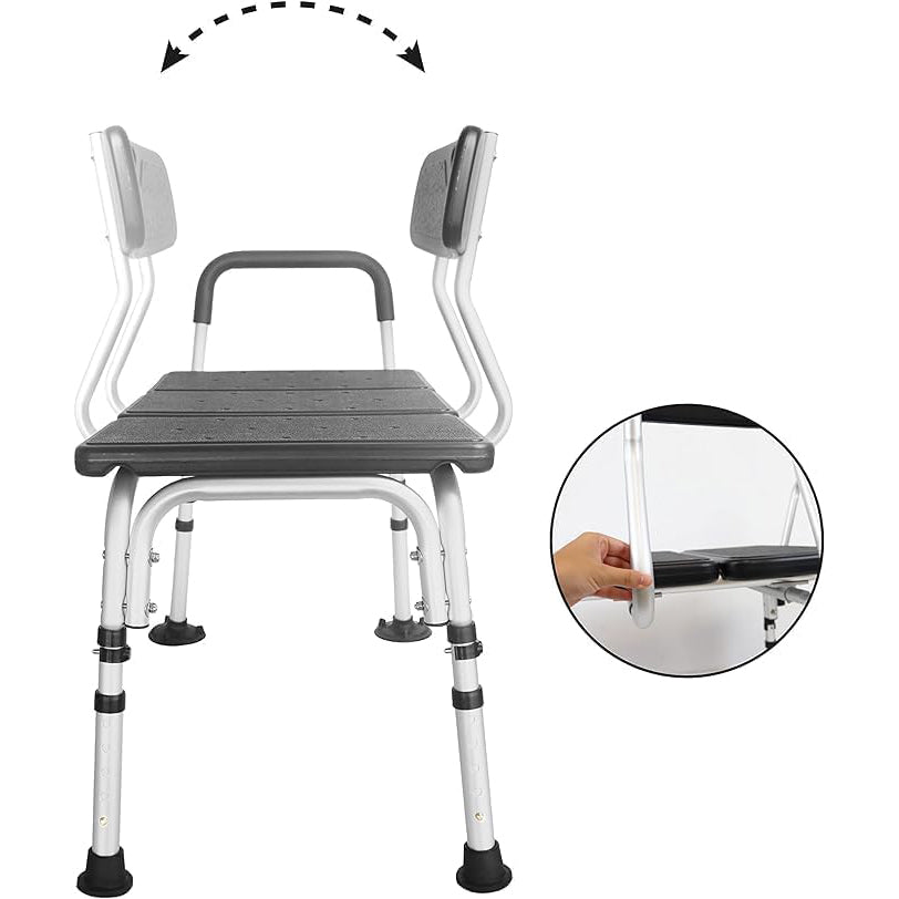 PEPE Bath Transfer Bench – Non-Slip Shower Chair with Padded Armrest