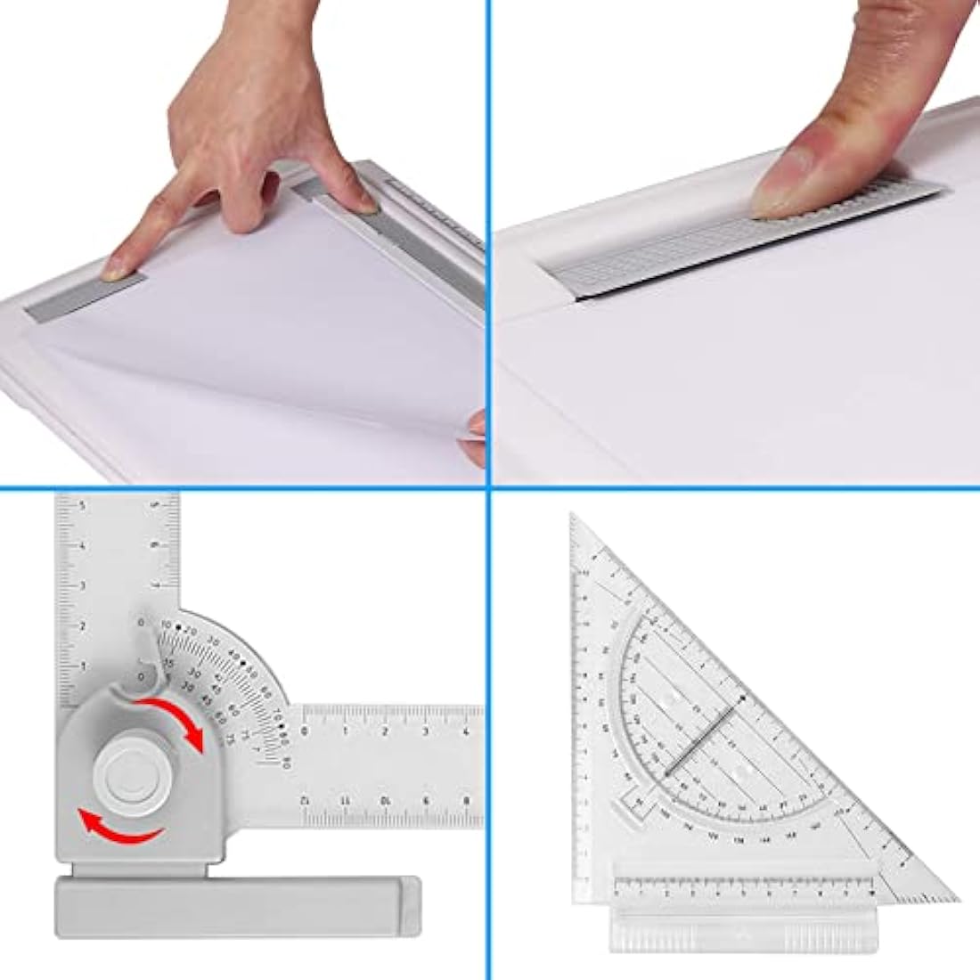 eSynic A4 Drawing Board Set | Adjustable Drafting Table with T-Square