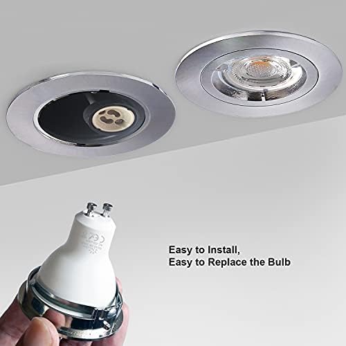 Sweier 90-Min Fire Rated GU10 LED Downlight | Satin Nickel 5W 3000K 4-Pack