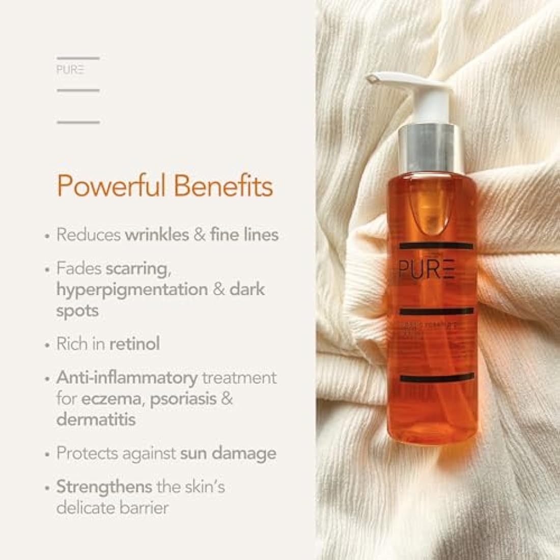 PURE Spa Skincare Organic Rosehip Oil – Cold-Pressed Face & Body Oil 100ml