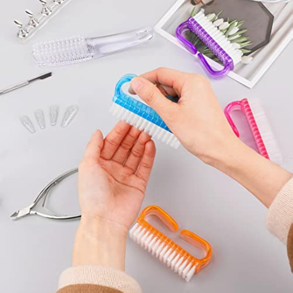 Larbois Nail Brush 5 Pack – Handle Grip Fingernail Scrubber for Hands