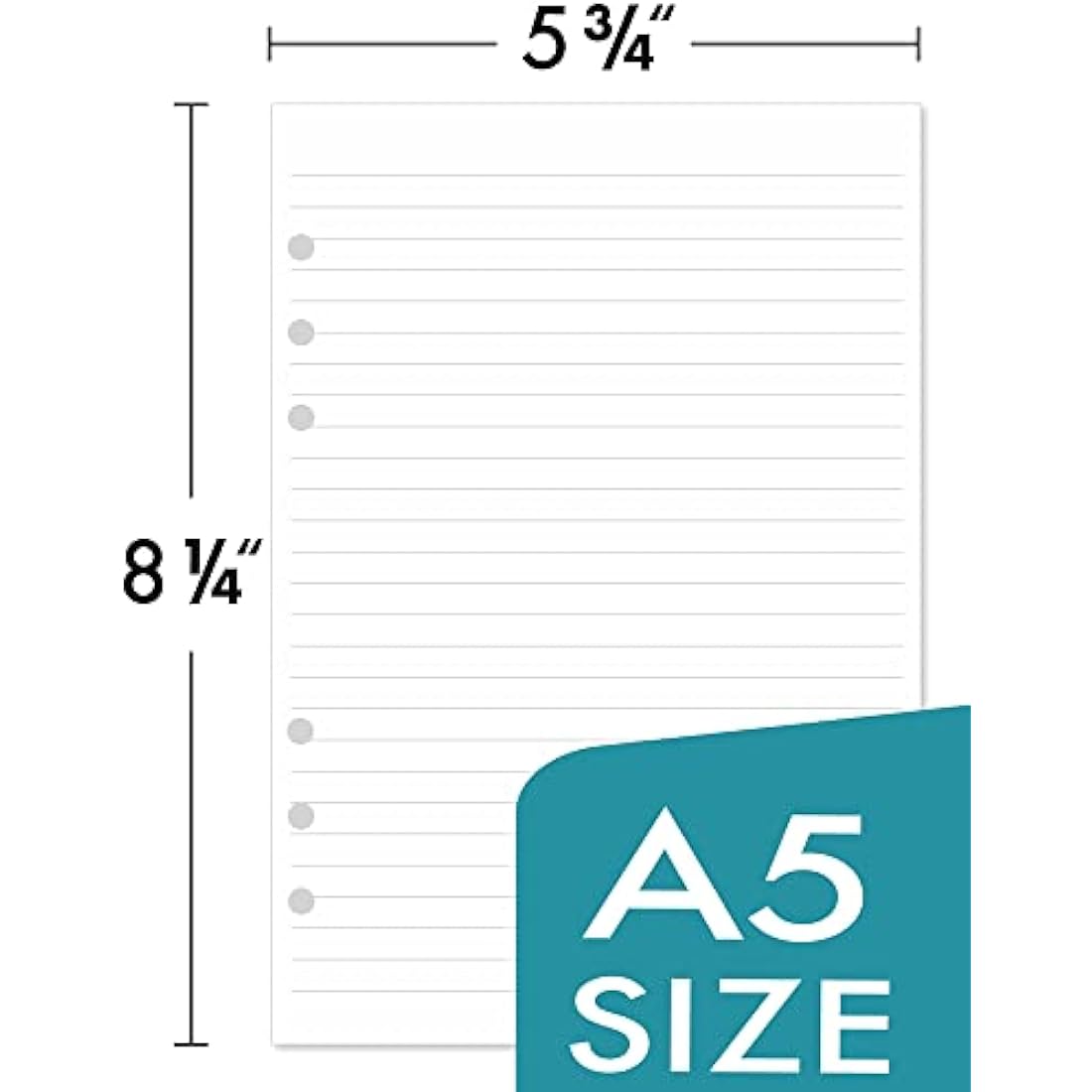 A5 Lined Refill Paper | 100 Sheets Filofax Compatible