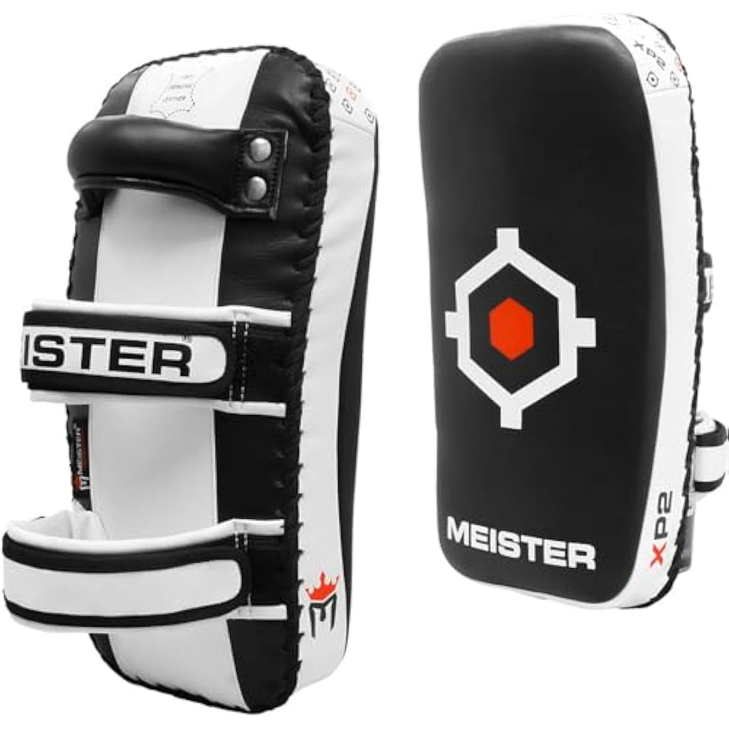Meister XP2 Curved Thai Pads - Premium Cowhide Leather MMA Kickboxing