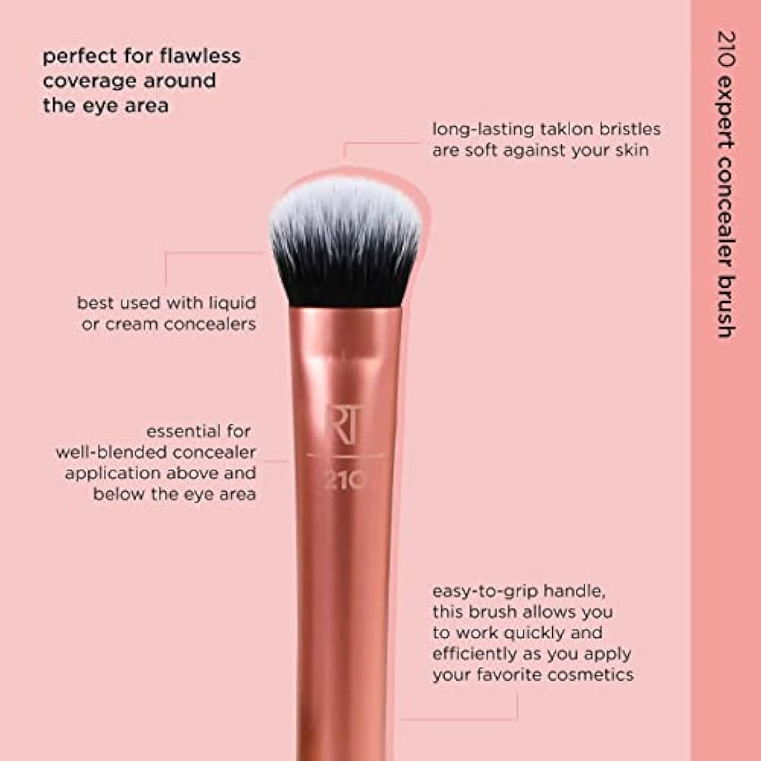 Real Techniques Expert Concealer Brush – Dense Bristles for Liquid & Cream