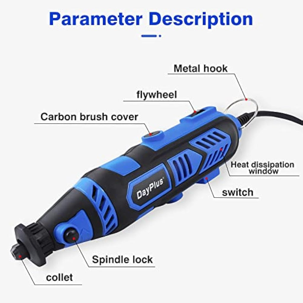 Rotary Multi-Tool Kit - 135W 6-Speed Grinder with 80 Accessories