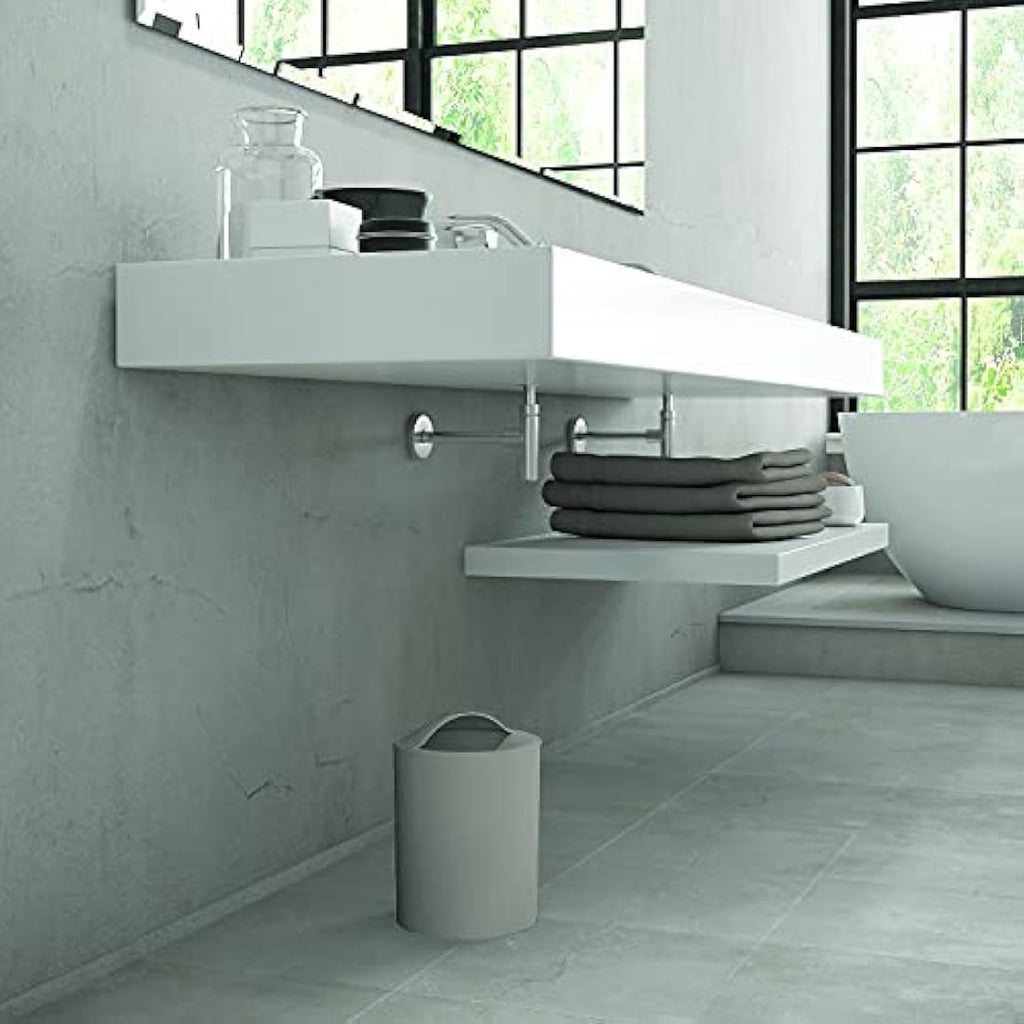 Gedy G-Eye Bathroom Waste Bin - Light Taupe Italian Resin Basket