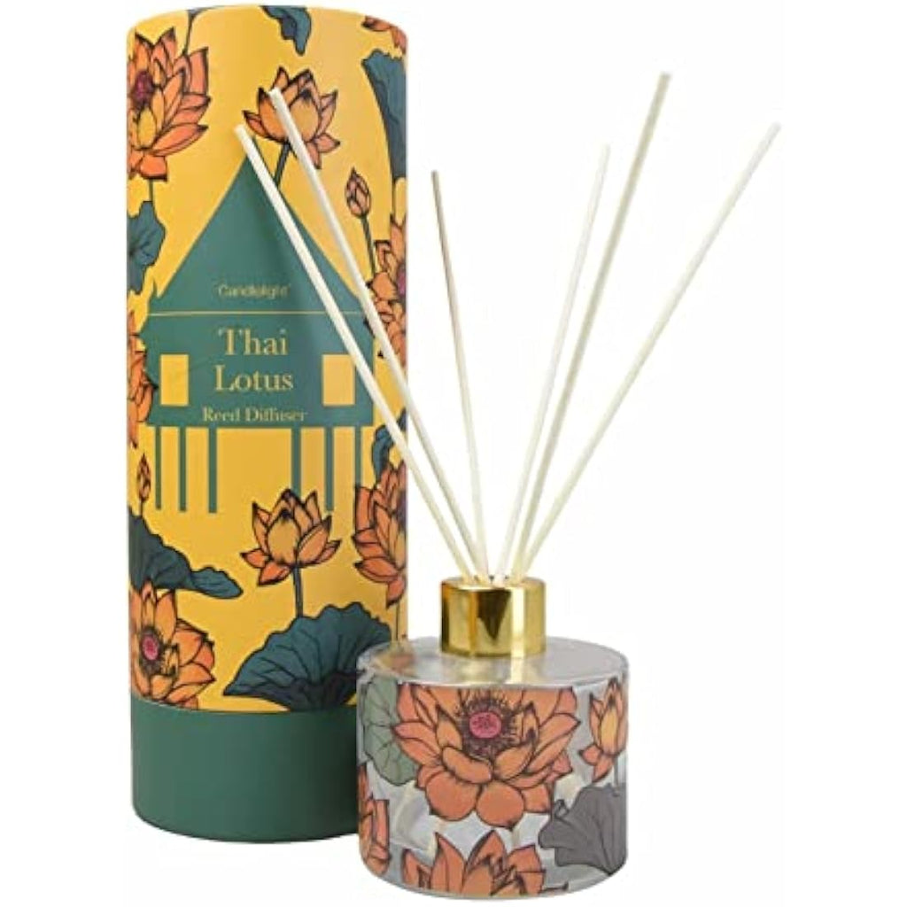 Thai Lotus Glass Reed Diffuser Set - 150ml Home Fragrance