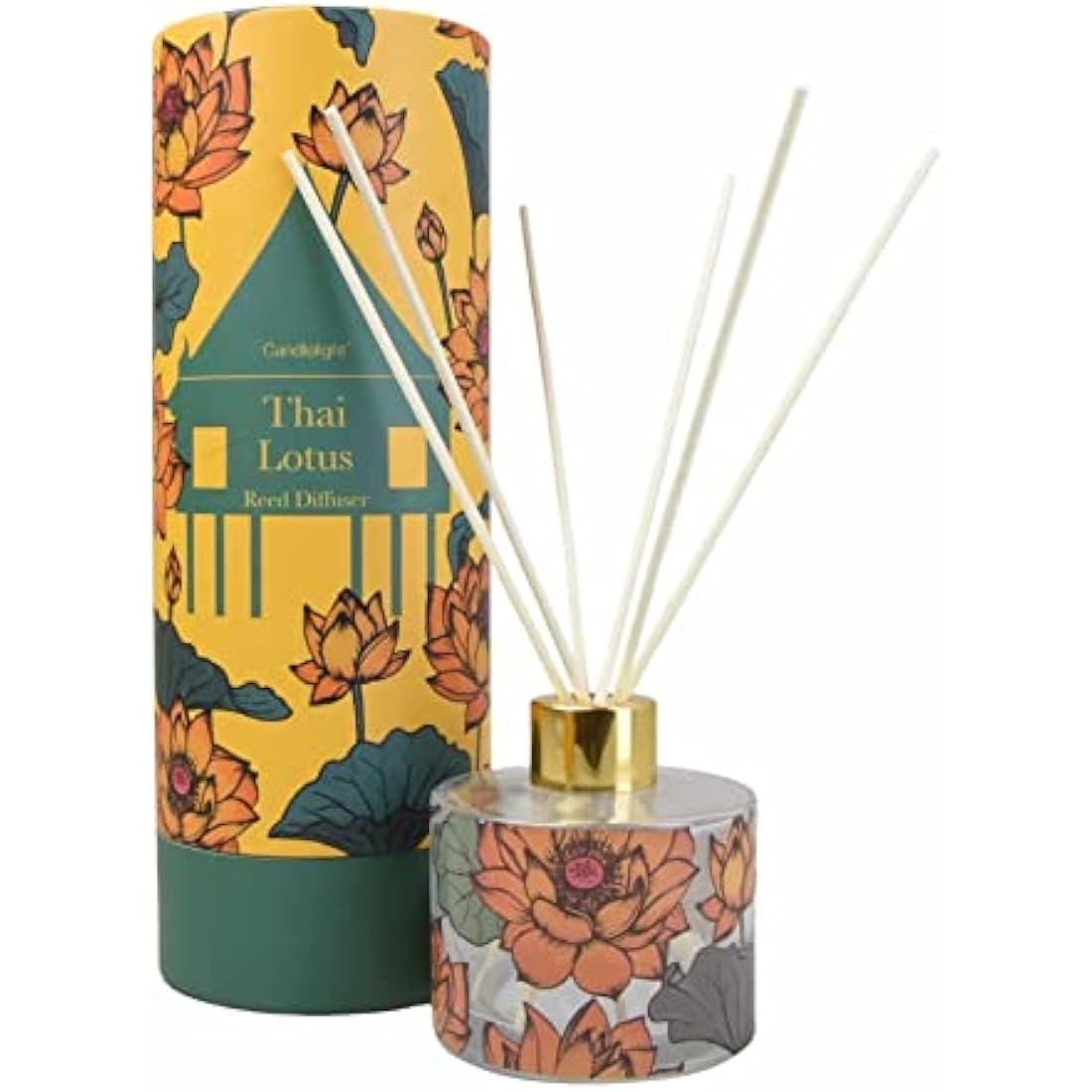 Thai Lotus Glass Reed Diffuser Set - 150ml Home Fragrance