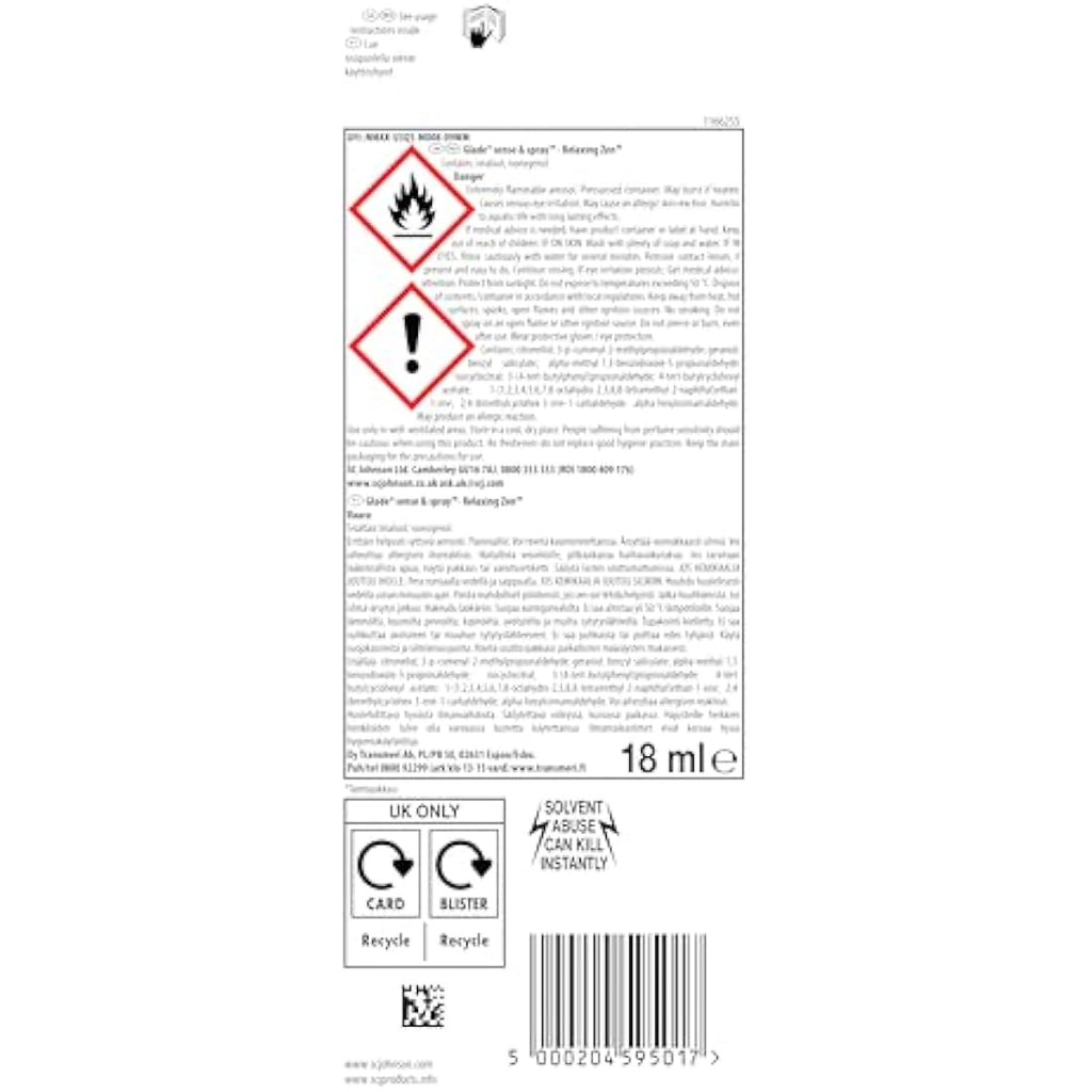 Glade Sense & Spray Refill - Relaxing Zen Motion Air Freshener (3 Pack)