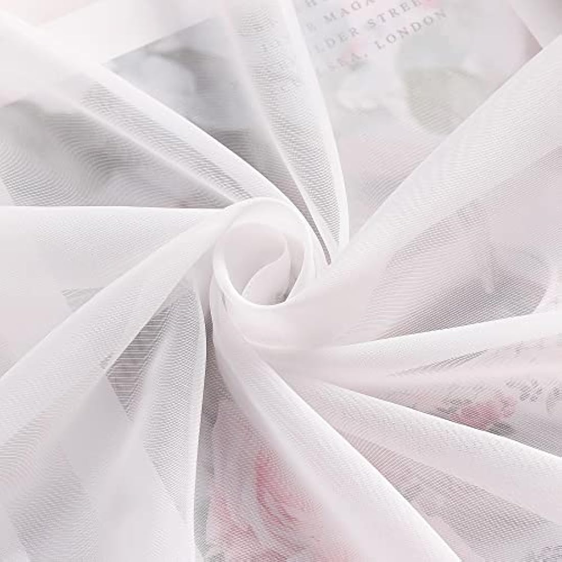 HongYa Voile Curtain with Satin Ribbons and Ruffle Tape - Sand 120x300cm