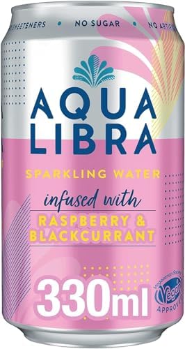 Aqua Libra Raspberry & Blackcurrant Sparkling Water - 330ml (Pack of 12)
