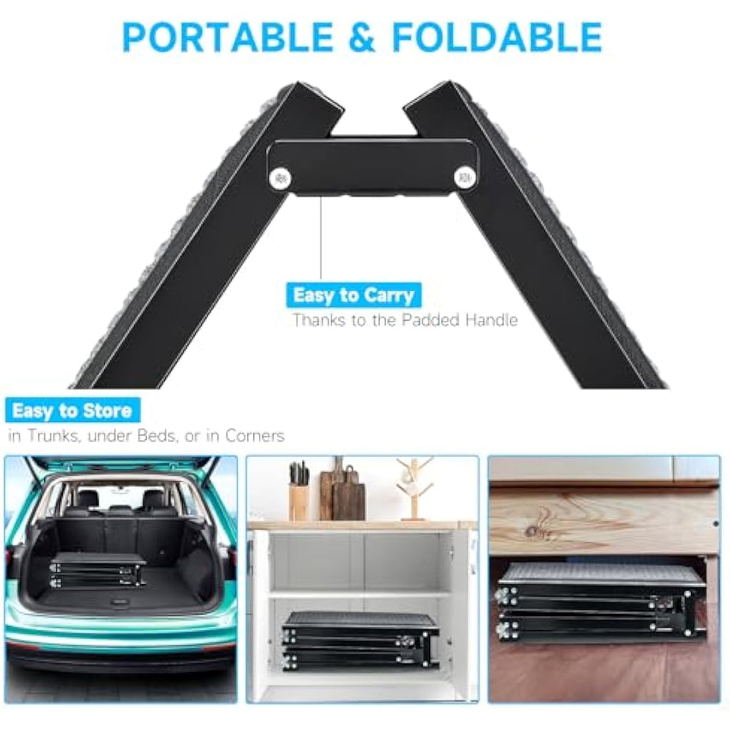 CO-Z Folding Dog Car Ramp | 160cm Non-Slip Pet Ramp for Large Dogs