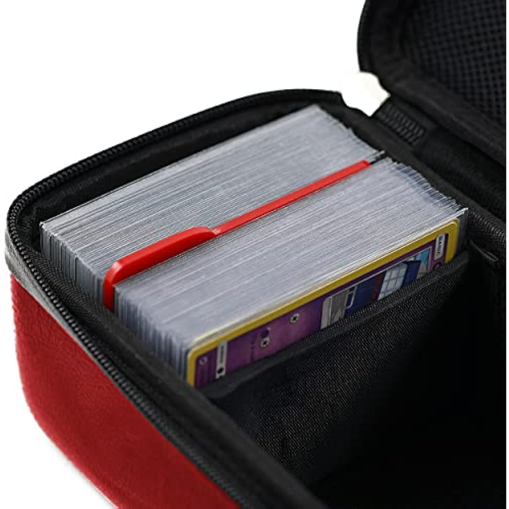 Quiver Time Red Bolt Card Carrying Case | TCG Storage Bag for 800+ Cards