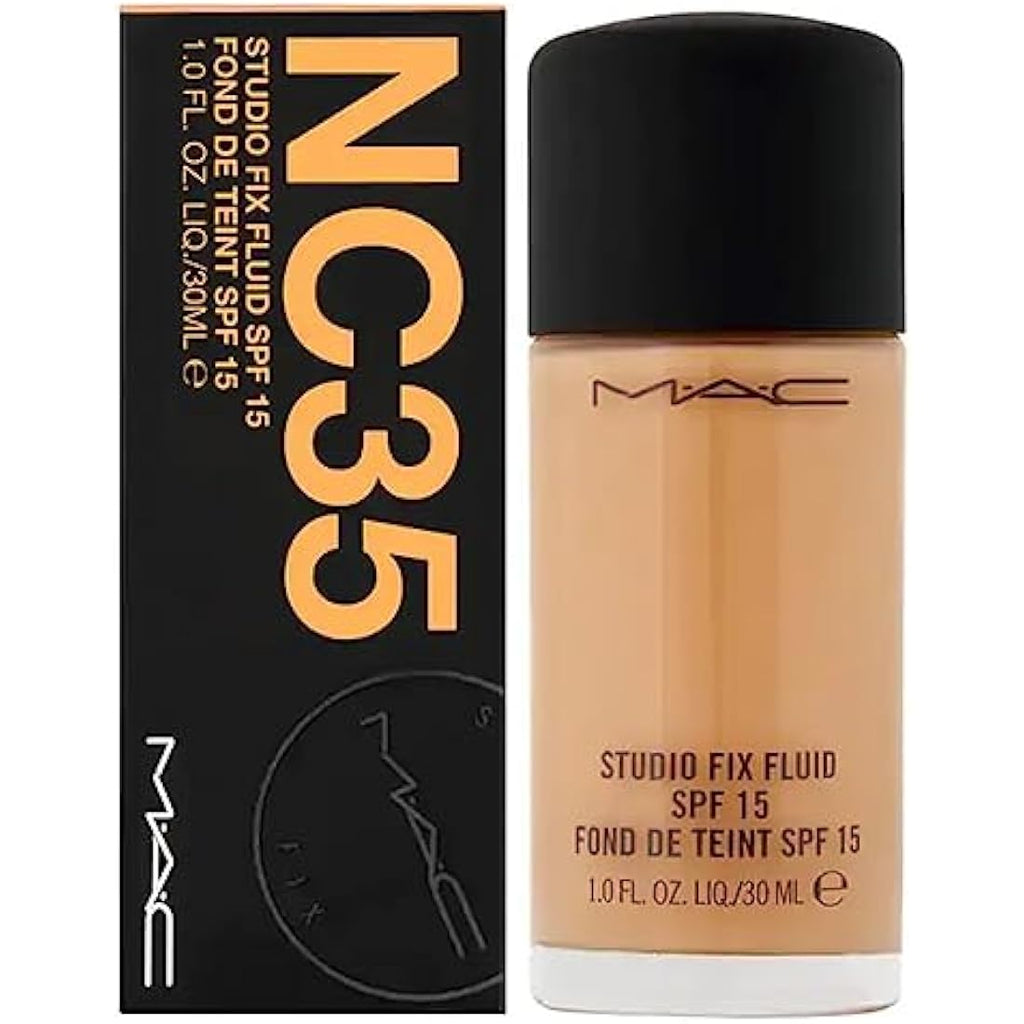 MAC Studio Fix Fluid Foundation SPF 15 - NC35 Liquid Makeup 30ml