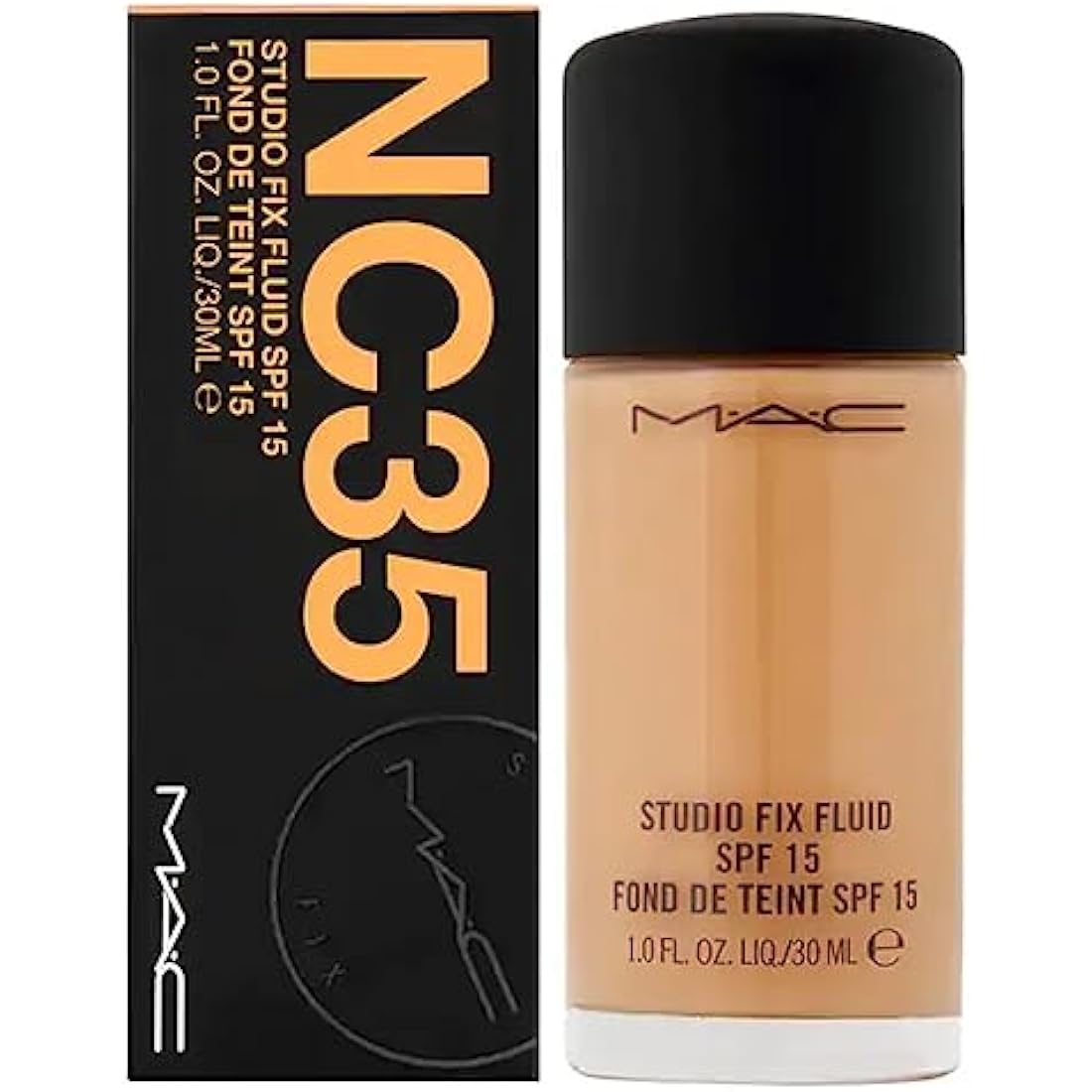 MAC Studio Fix Fluid Foundation SPF 15 - NC35 Liquid Makeup 30ml