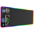 GIM RGB Gaming Mouse Pad – 15W Wireless Charging XXL LED Mat, Black