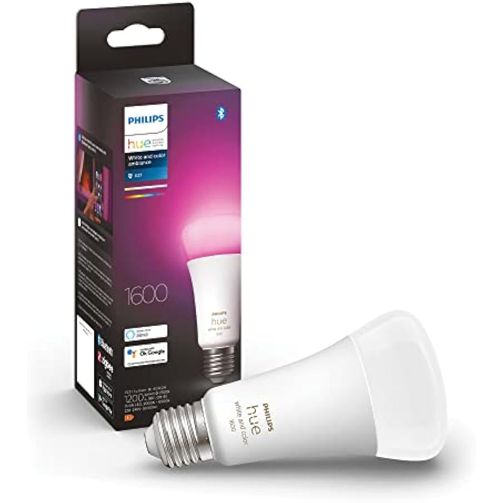 Philips Hue Smart LED Bulb – 100W 1600lm E27 White & Colour Ambiance