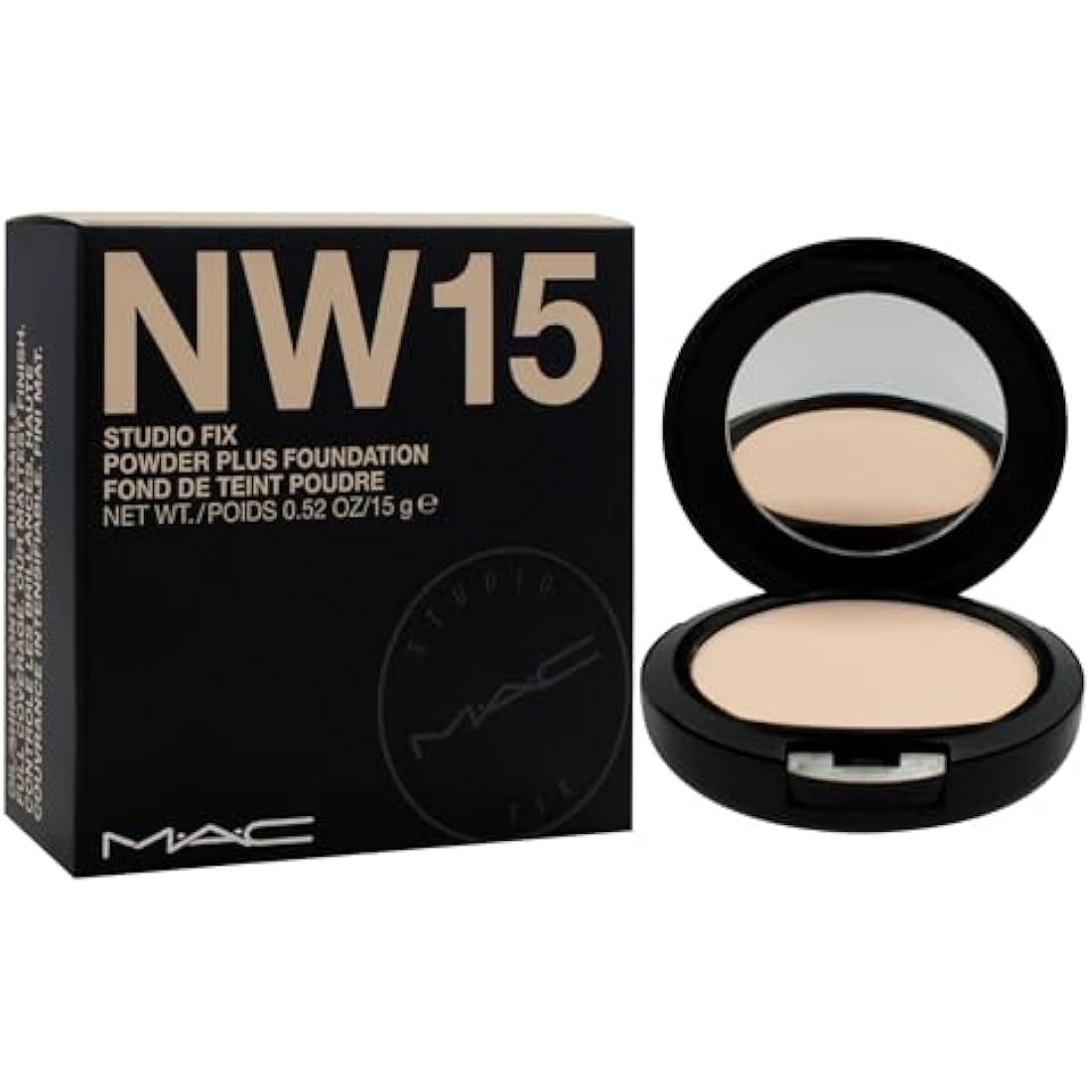MAC Studio Fix Powder Plus Foundation – NW15 Matte Face Makeup, 15g