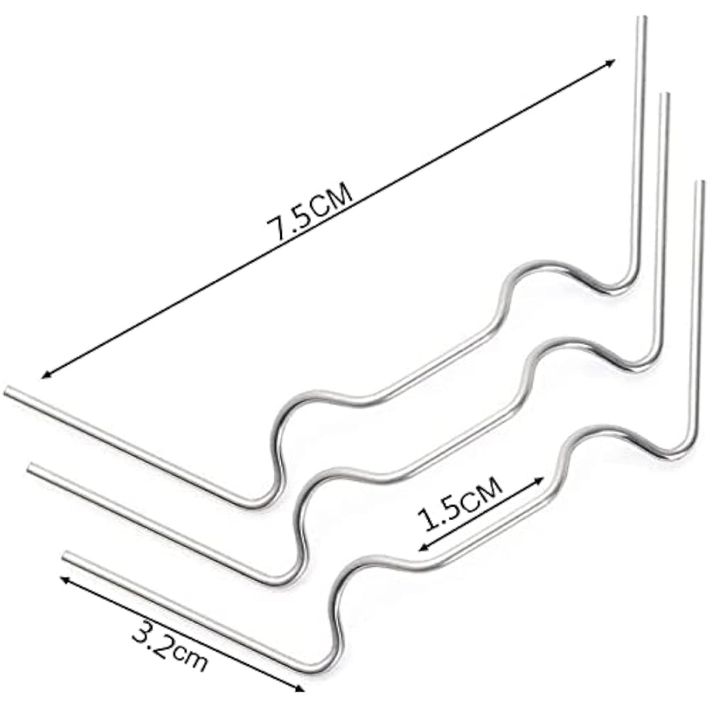 100Pcs Stainless Steel Greenhouse W Clips for Glass Panes